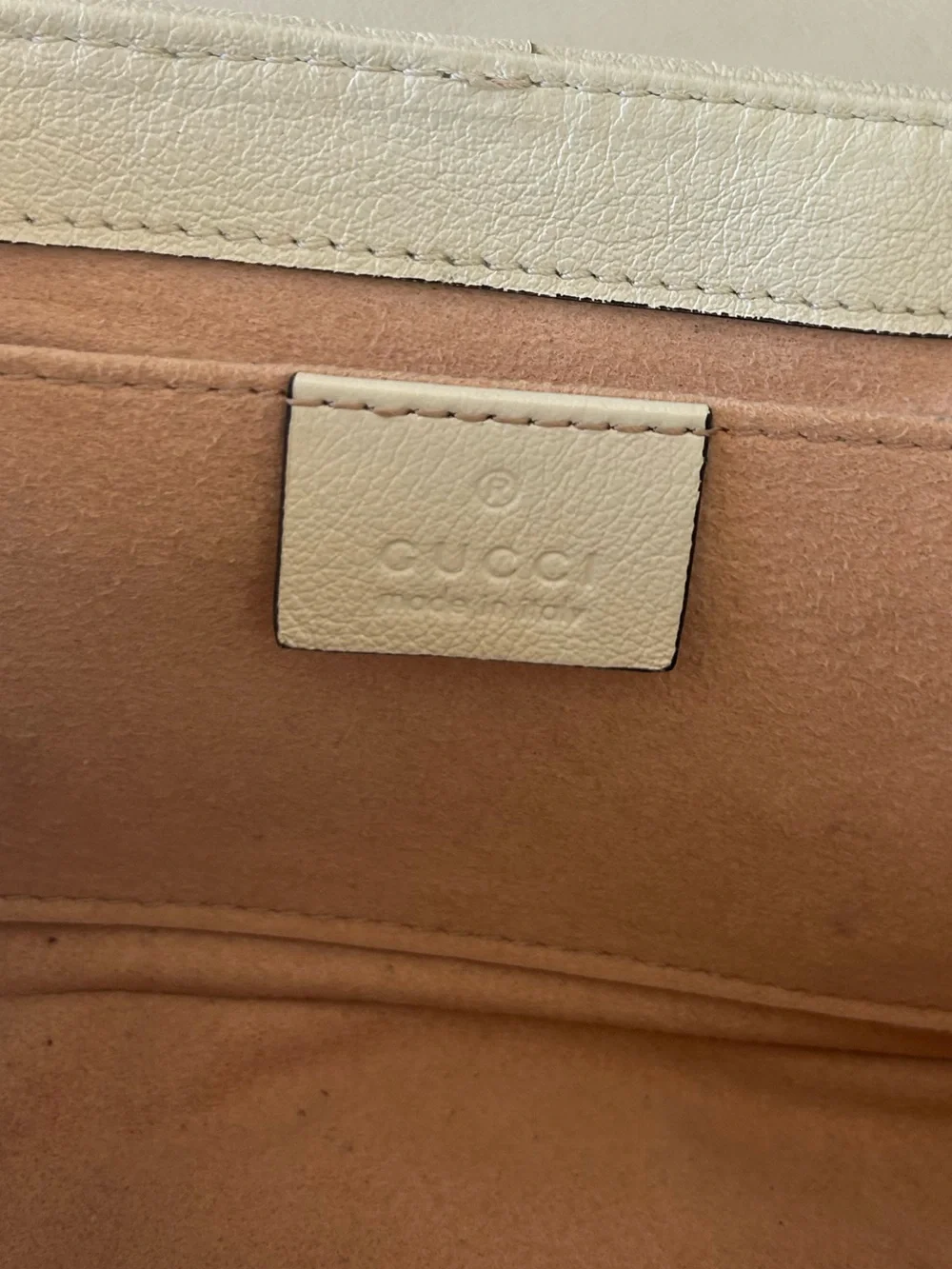 Navy Gucci Marmont Chain Shoulder Bag